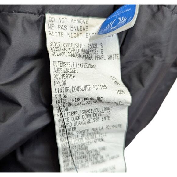 Canada Goose Montebello Down Parka Jacket Pearl White Fur Hood Arctic Coat Small - Picture 5 of 9